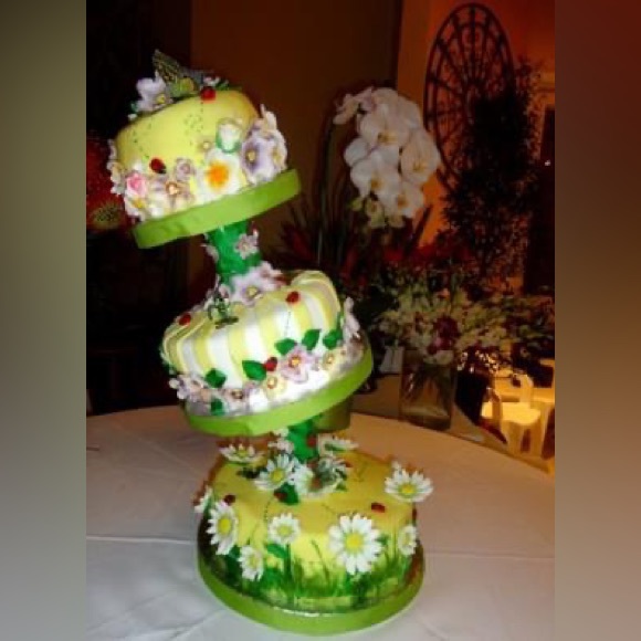 Topsy Turvy Cake Stand, rounded and squared cake. - Picture 3 of 9